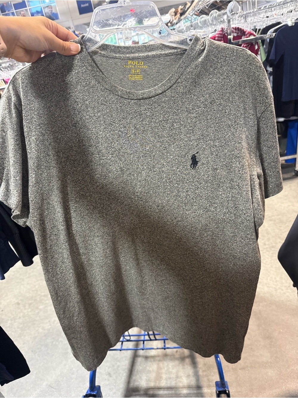 Polo by Ralph Lauren Men's Gray Heather Crew Tee with Pony Logo